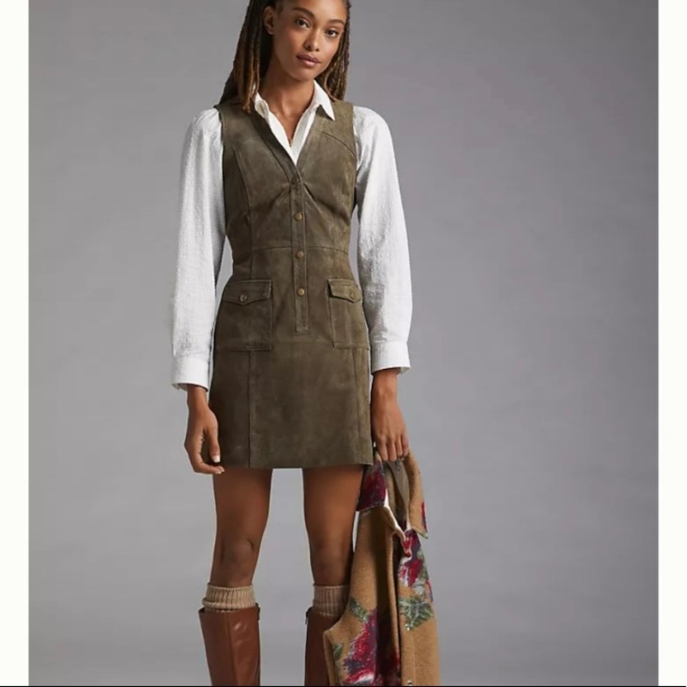 Anthropologie Suede Moss Dress